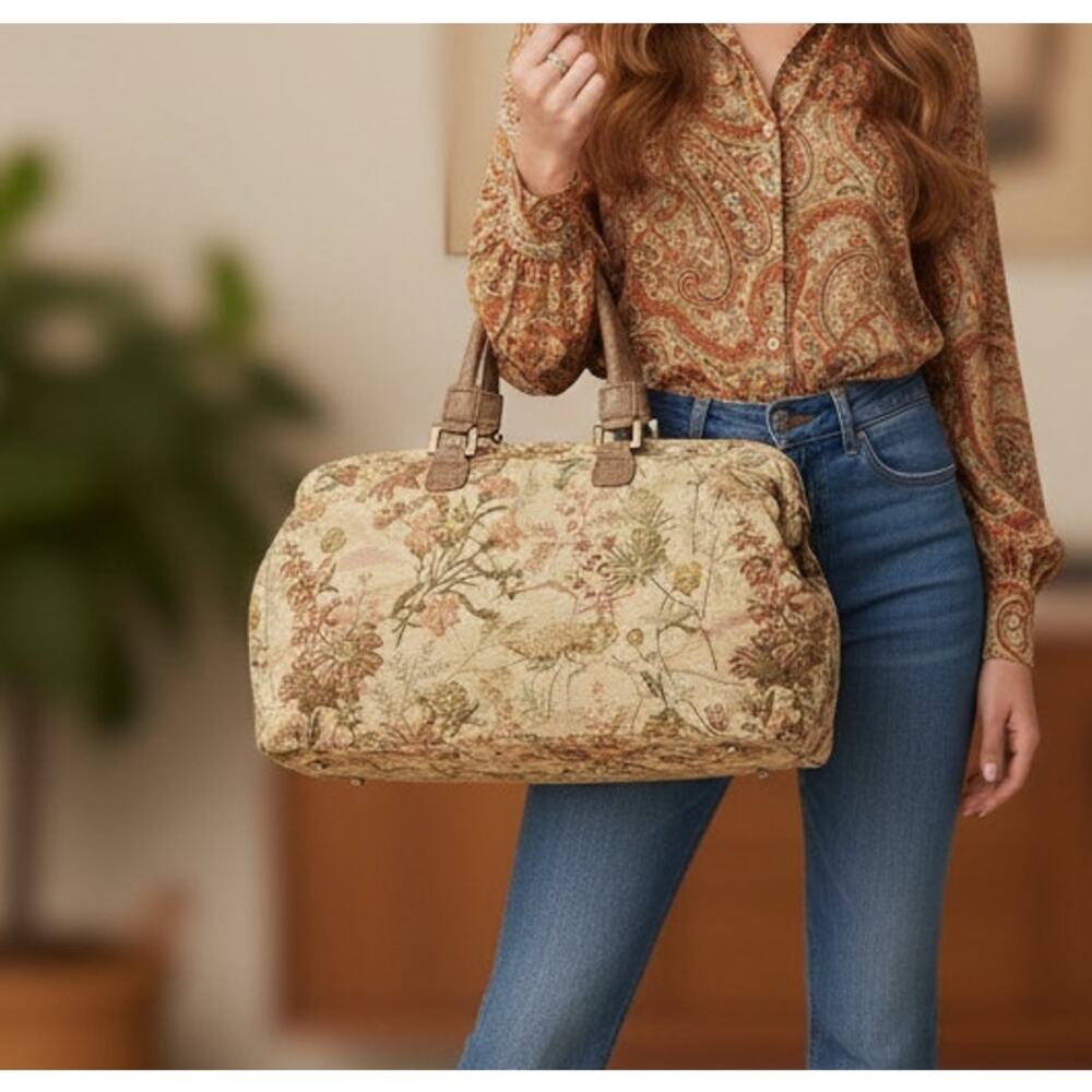 Vintage Mary Ann Rosenfeld Tapestry Handbag — 1960s, Shapiro Salt Lake City